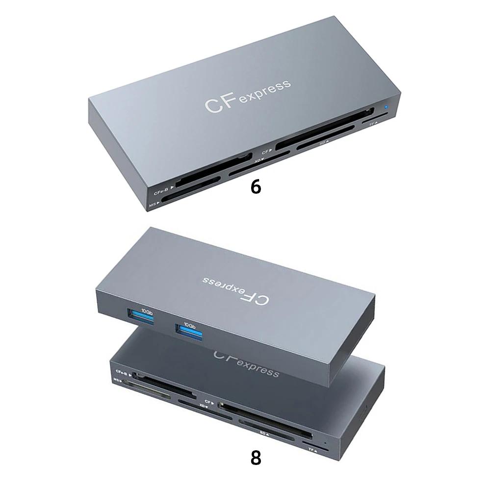 6 in 1 CFexpress Ÿ B/CF/XD/MS/SD/TF Ƽ ī  , USB 3.2 Gen2, 10Gbps ī  ޸ ,  15 ο